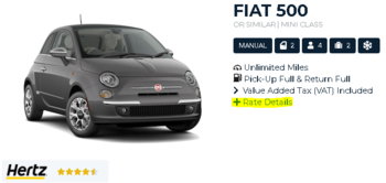 Hertz Milan Rate Details With Auto Europe