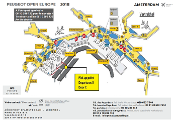 amsterdam airport map term long car