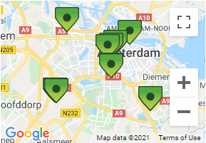 Amsterdam Car Rental Pick-up Location Map