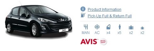 Avis UK Car Rental Supplier