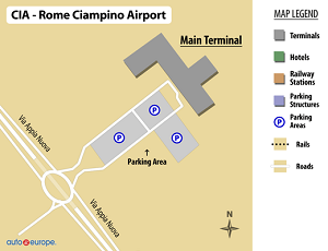 Rome Ciampino Airport Map