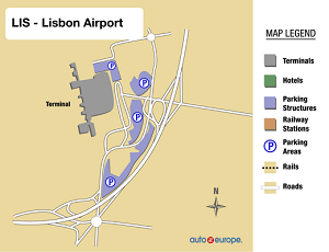 Lisbon Portela Airport Map
