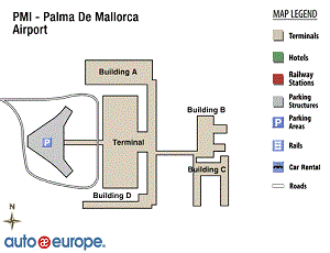 Palma de Mallorca Airport Map