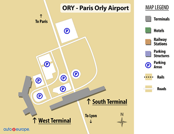 Paris Orly Airport Map