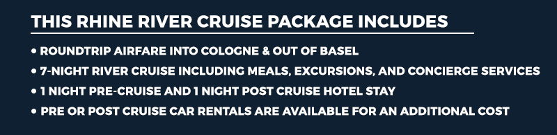 Rhine River Cruise Inclusions