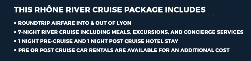 Rhône River Cruise Inclusions