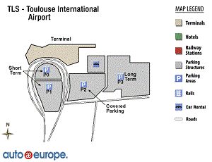Toulouse Blagnac Airport Map