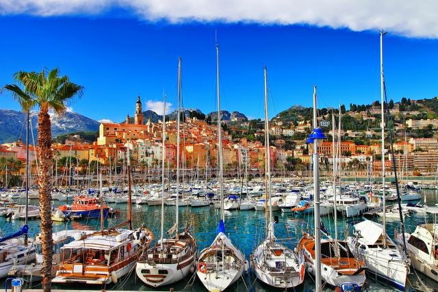 Menton Port in the French Riviera