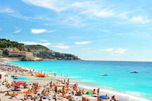 Beaches in Nice, France