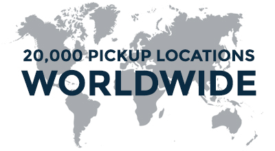 20000 pickups locations worldwide